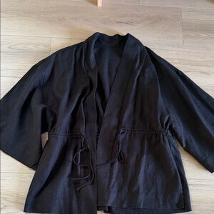 & Other Stories Black Linen Kimono Style Jacket - Never Worn